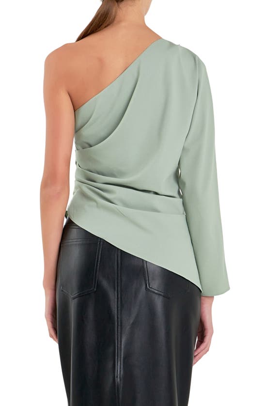 GREY LAB GREY LAB GATHERED ONE-SHOULDER ASYMMETRIC TOP 