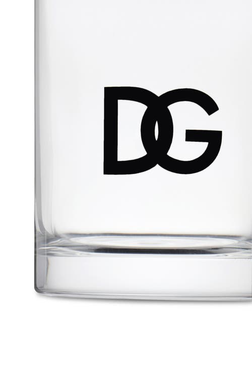 Shop Dolce & Gabbana Dolce&gabbana Dg Logo Set Of 2 Water Glasses In Natural