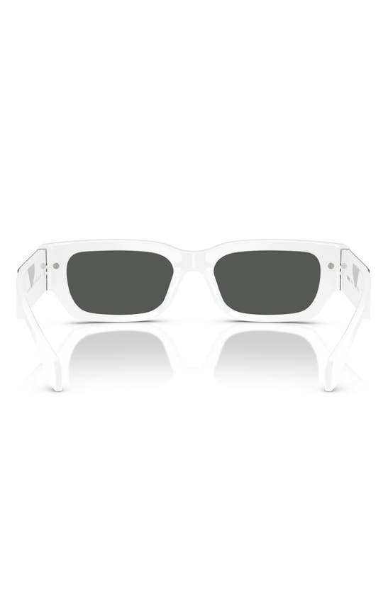 Versace 53mm Rectangular Sunglasses In Dark Grey