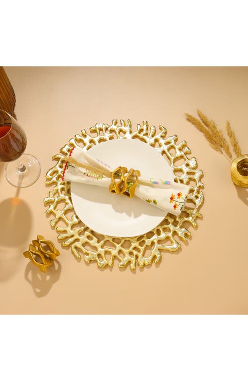 Tiramisu Golden Gleam Metallic Charger Plate In Gold
