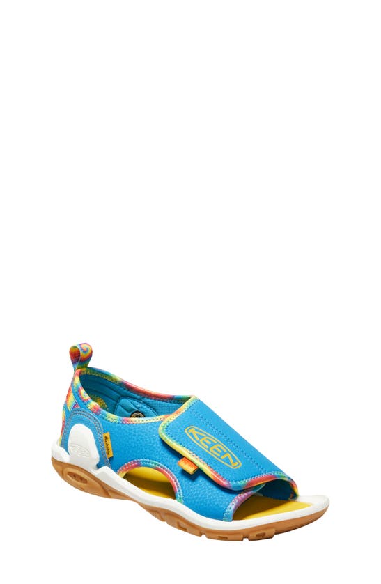 Keen Kids' Knotch River Sandal In Tie Dye/ Blue