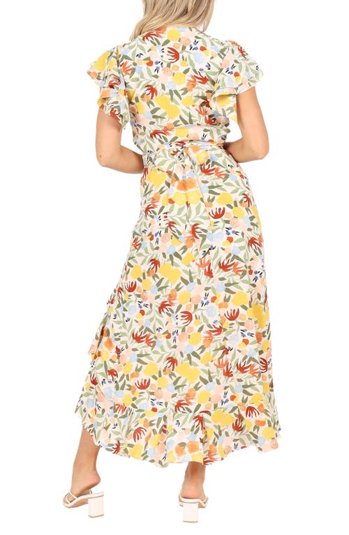 Petal And Pup Petal & Pup Lucia Floral Crop Top & Asymmetric Midi Skirt Set In Multi