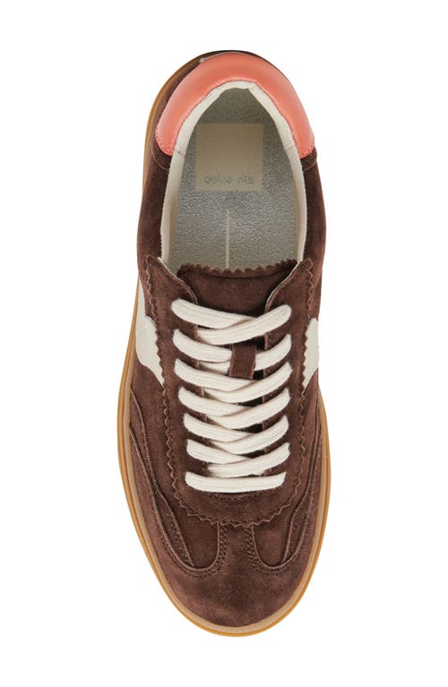 Shop Dolce Vita Notice X Platform Sneaker In Dark Brown Suede