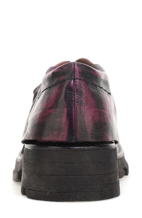 Shop As98 A.s.98 Leon Monk Strap Shoe In Distressed Fuchsia