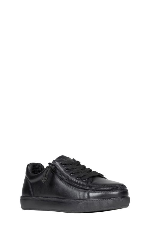 BILLY Footwear Kids' Classic Sneaker in Black Leather 