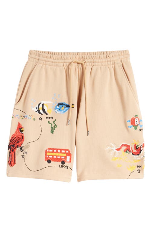 Shop Icecream Destination Drawstring Shorts In Candied Ginger