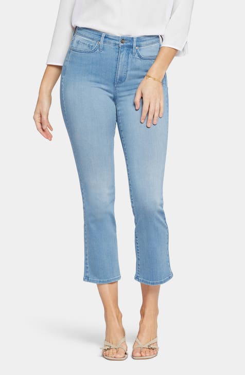 Crop High Waist Slim Bootcut Jeans