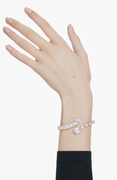 Shop Swarovski Matric Cuff Bracelet In White/silver