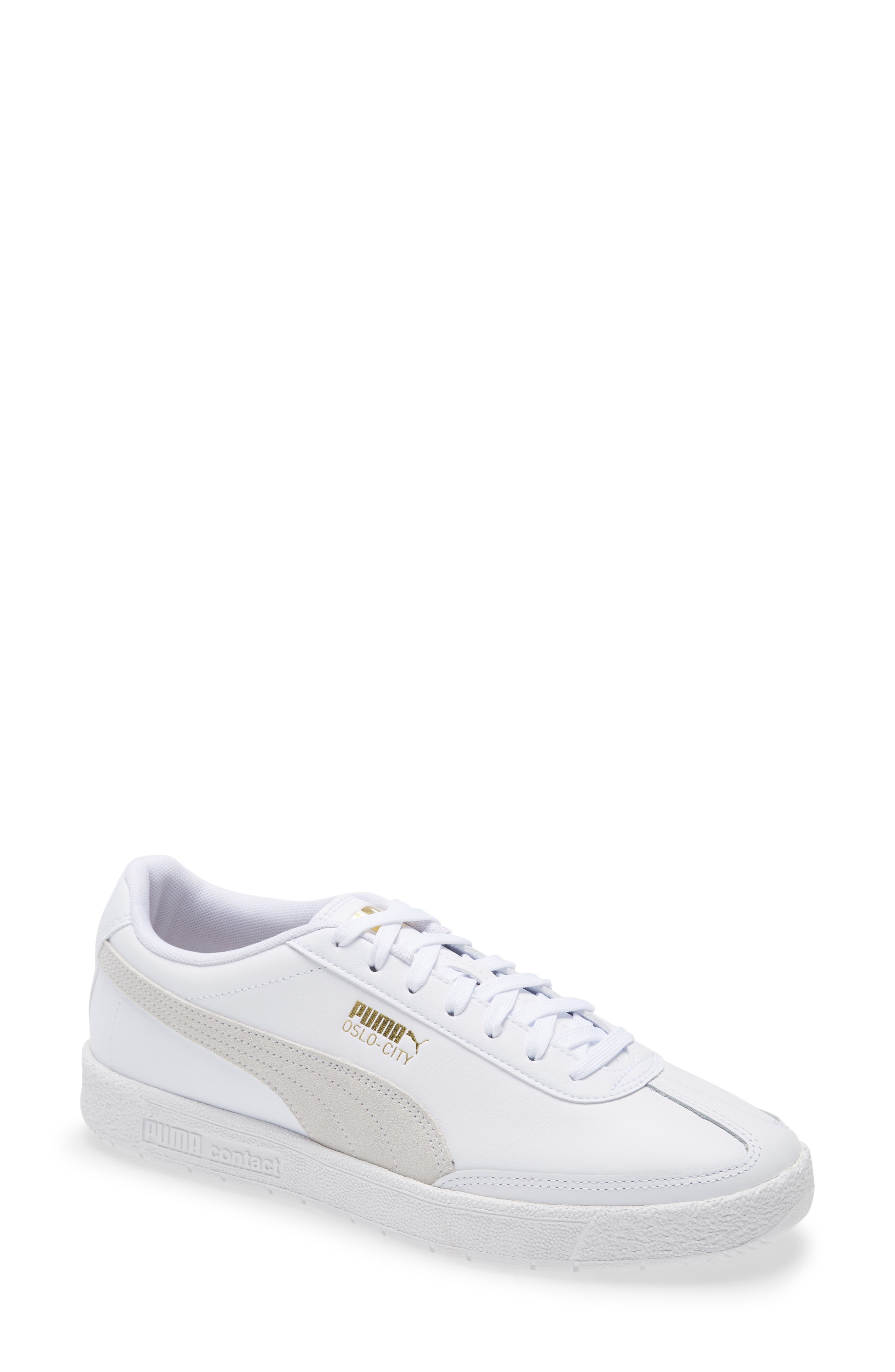 puma white athletic shoes