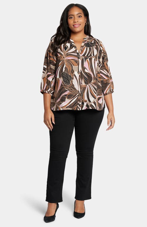 Shop Nydj Semisheer Pintuck Blouse In Half Moon Bay