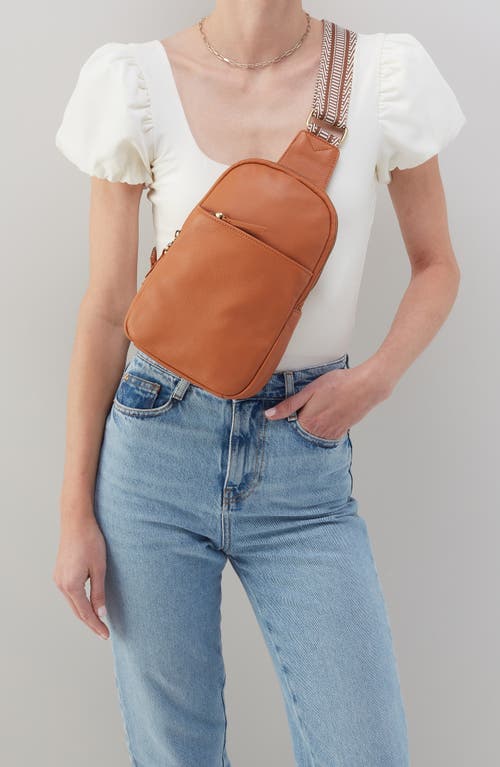 Shop Hobo Cass Leather Sling Bag In Butterscotch