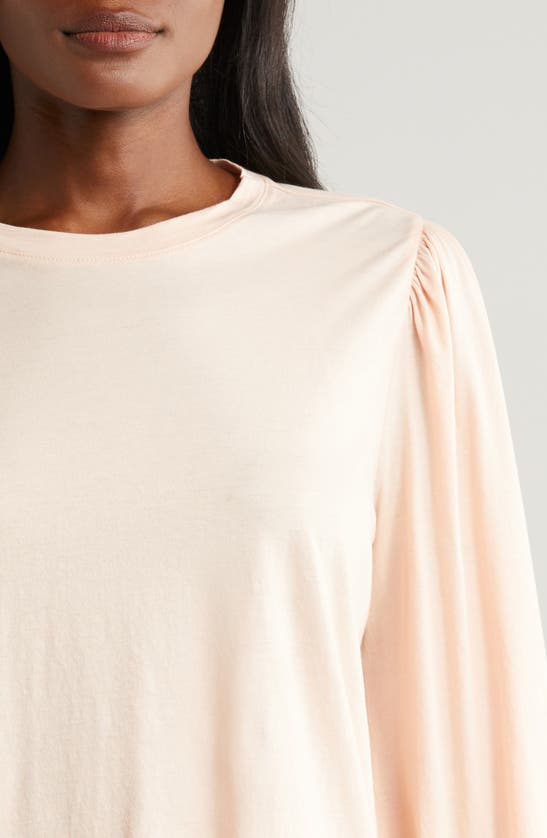 Shop Lunya Long Sleeve Organic Pima Cotton T-shirt In Dulcet Petal