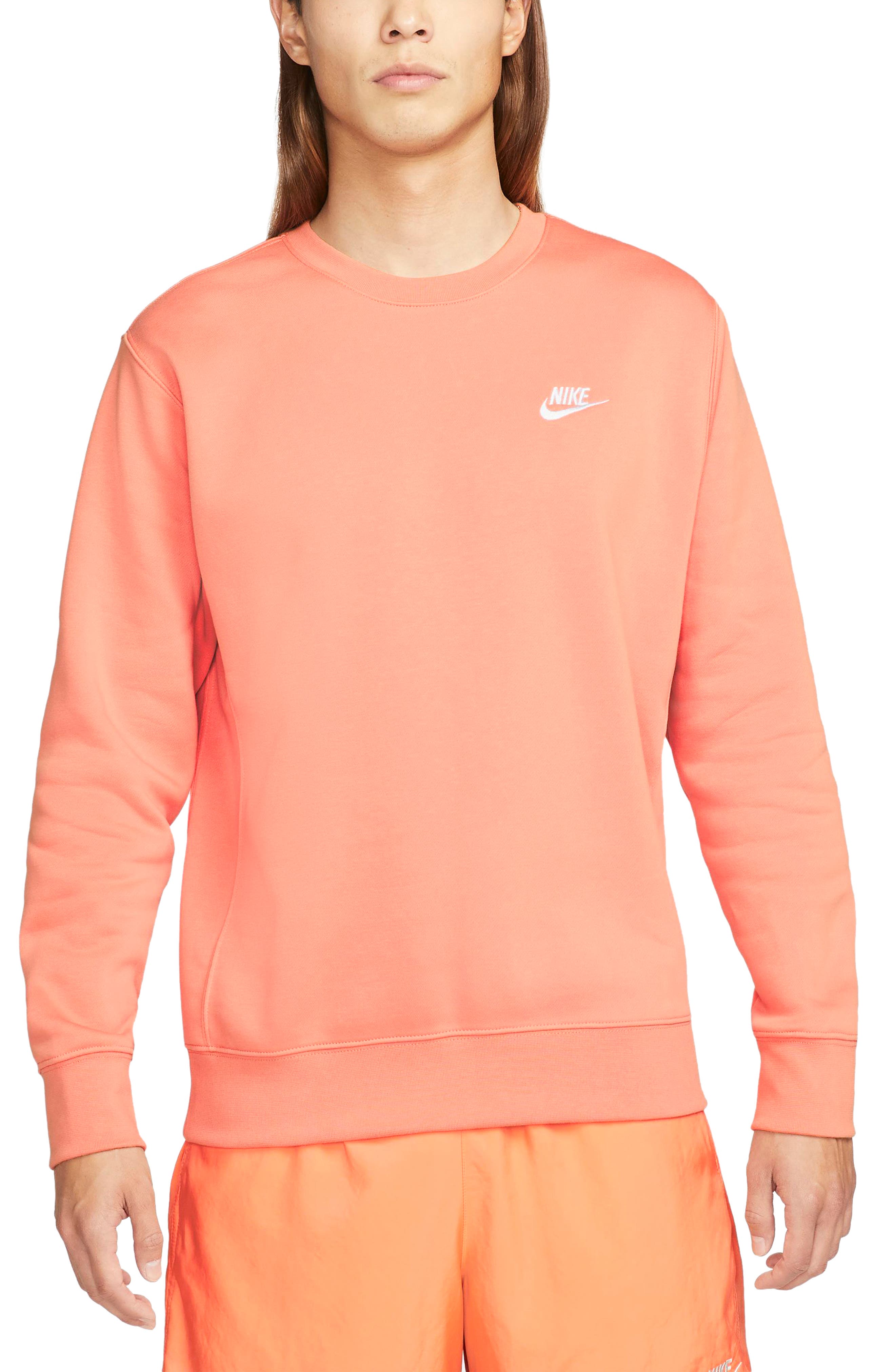 orange nike sweatshirt womens