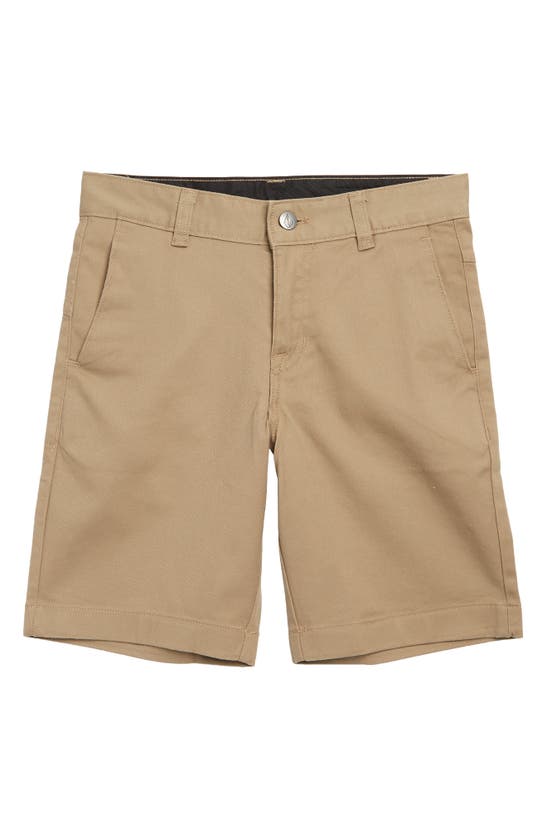 Volcom Big Boys Vmonty Stretch Shorts - Khaki