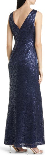 Eliza j lace bodice trumpet outlet dress