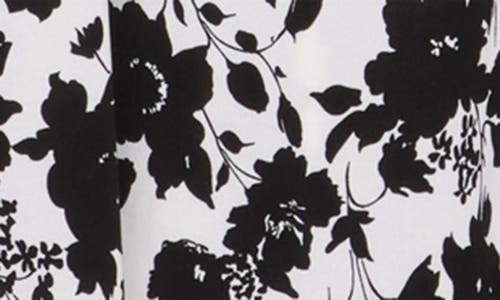 Shop Love By Design Amelia Ruched Wrap Dress In Black/white Floral