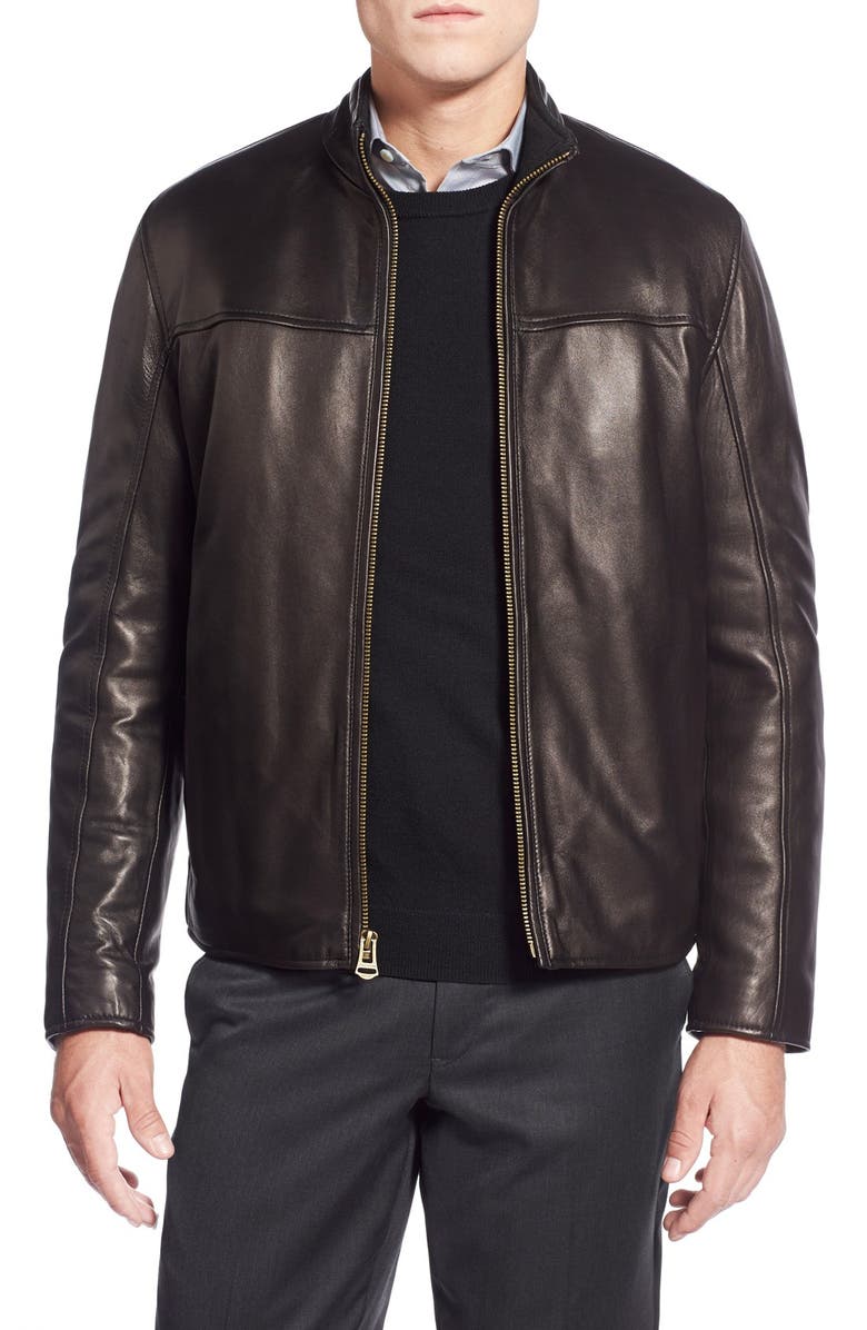 Cole Haan Lambskin Leather Moto Jacket | Nordstrom