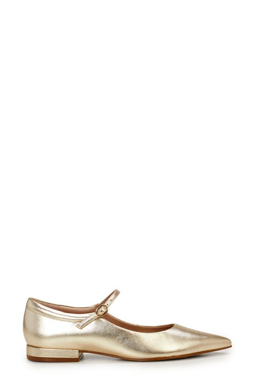Vince Camuto Eloise Womens Adjustable Leather Mary Janes In Egyptian Gold