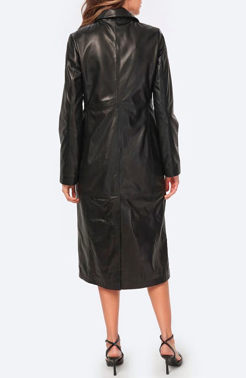 Shop Cami Nyc Eddie Lambskin Leather Coat In Black