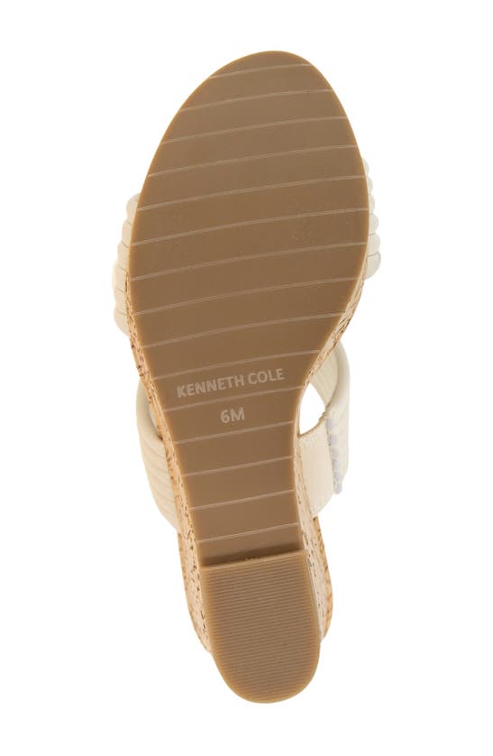Shop Kenneth Cole Cailyn Platform Wedge Slide Sandal In Ecru Smooth