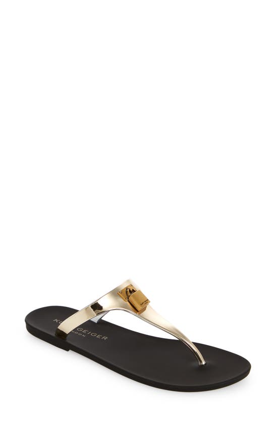 Kurt Geiger Brixton Jelly Sandal In Gold