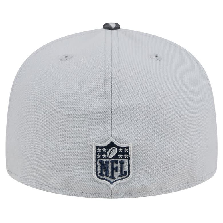 Shop New Era Gray Seattle Seahawks Active Camo 59fifty Fitted Hat