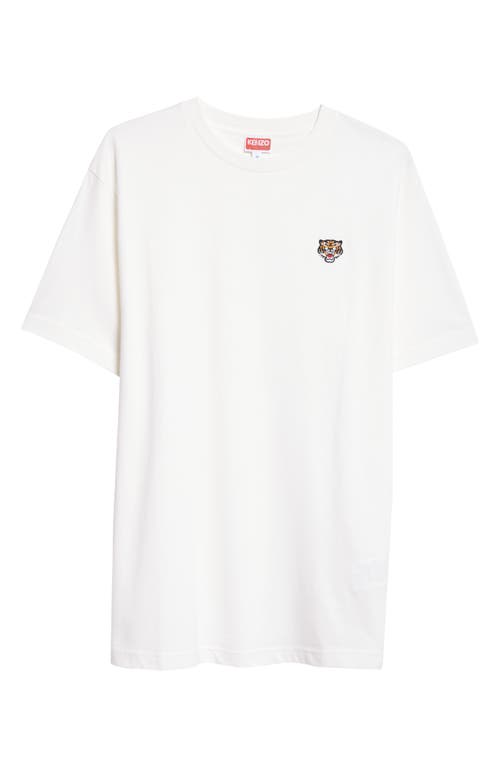 Shop Kenzo Lucky Tiger Embroidered Classic T-shirt In Off White