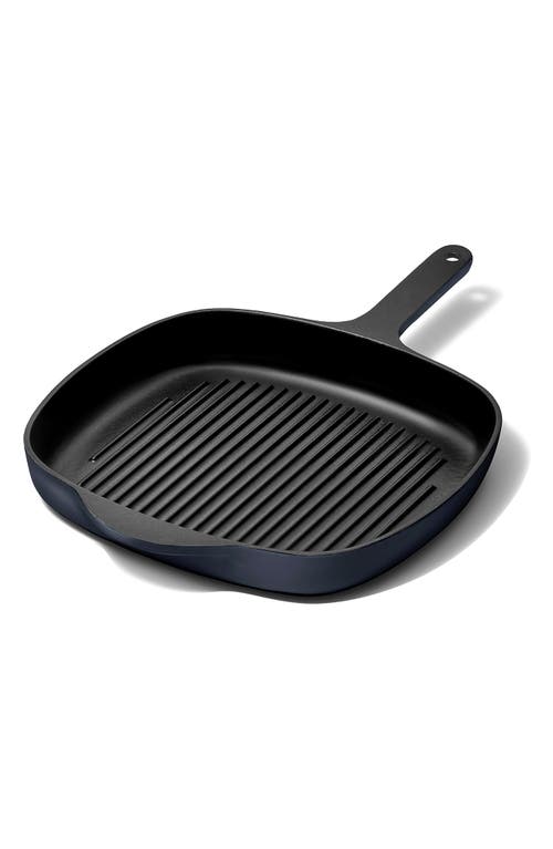 CARAWAY 10.5-Inch Enameled Cast Iron Grill Pan in Midnight Blue 