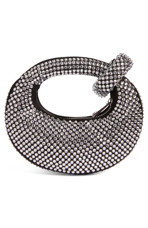 Jw Pei Handbags Abacus Crystal Mini Top Handle Clutch Bag In Black