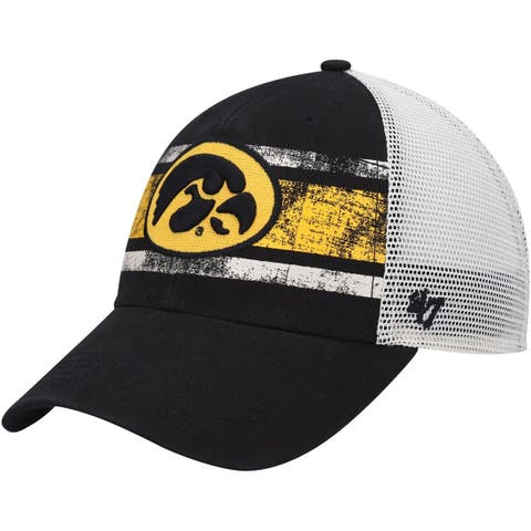 Men's New Era Black Iowa Hawkeyes Two-Tone Vintage Wave 9FIFTY Snapback Hat