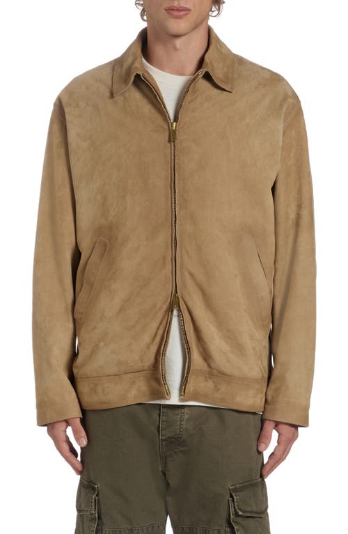 Journey Leather Coach's Jacket in Dark Taupe