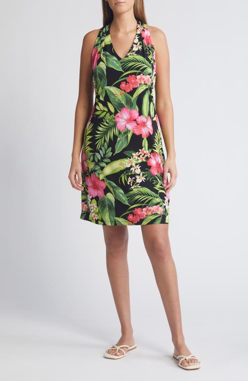 Tommy Bahama Sandy Grand Villa Print Sleeveless Dress Black at Nordstrom,