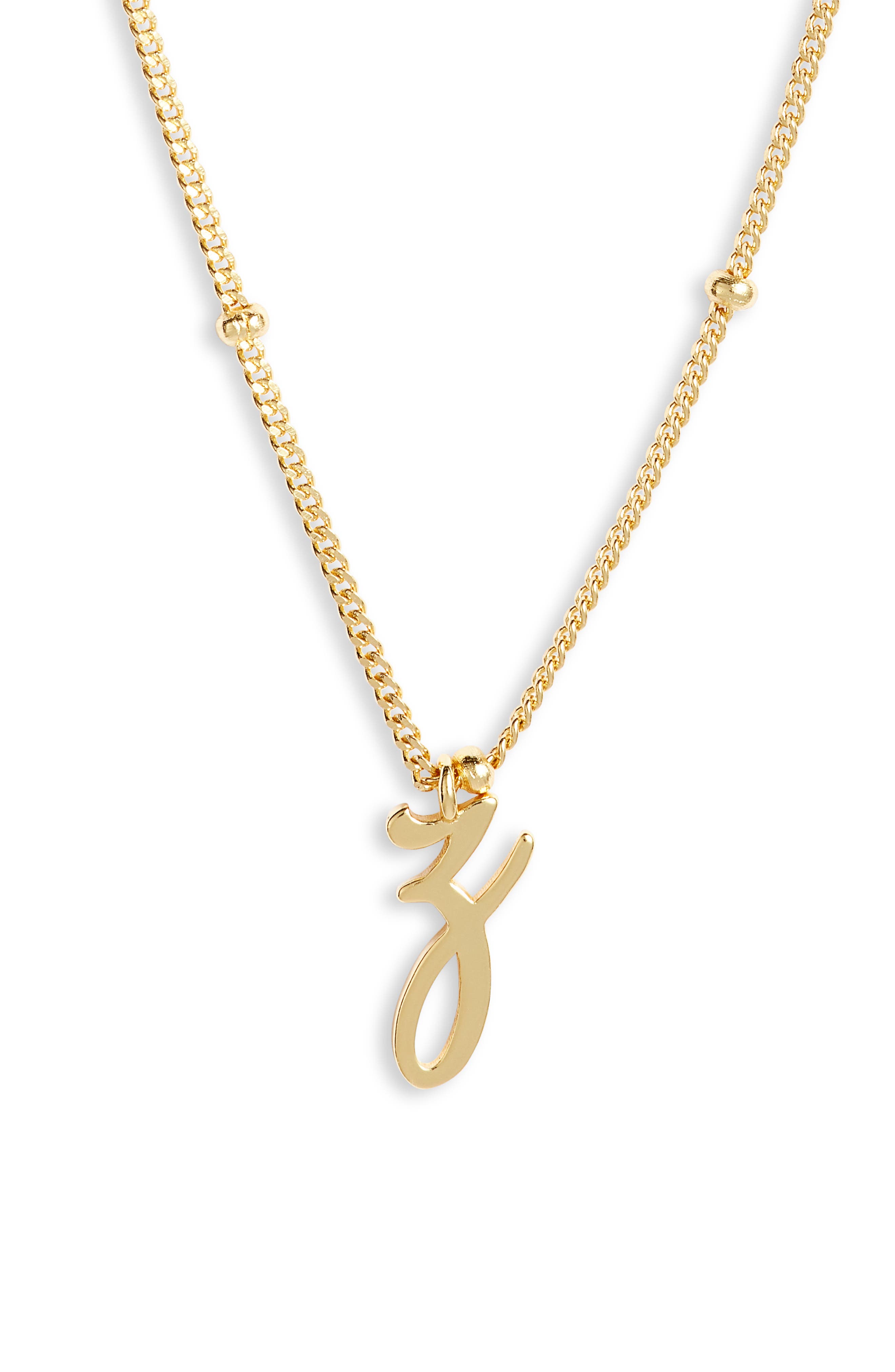 argento vivo initial pendant necklace