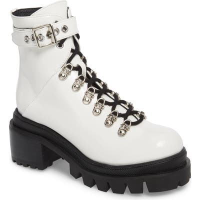 Jeffrey Campbell Czech Platform Combat Boot, White