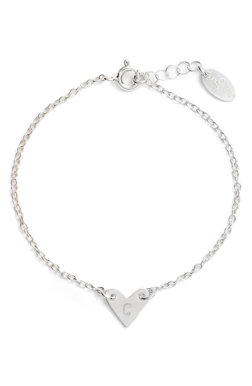 Nashelle Initial Heart Bracelet in Silver-C at Nordstrom