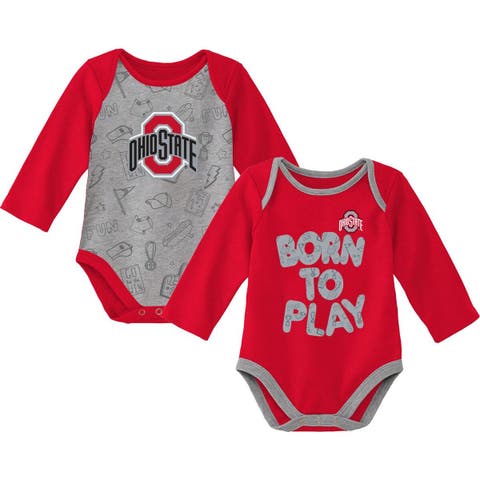 Outerstuff Infant Heather Gray St. Louis Cardinals Extra Base Hit Raglan Full-Snap Romper at Nordstrom, Size 18 M