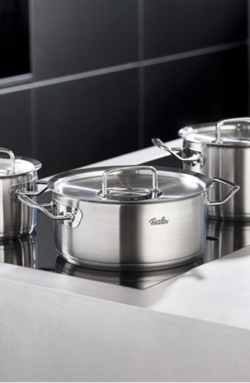 Fissler Original-profi Collection Stainless Steel Set With Metal Lids In Stainless Steel