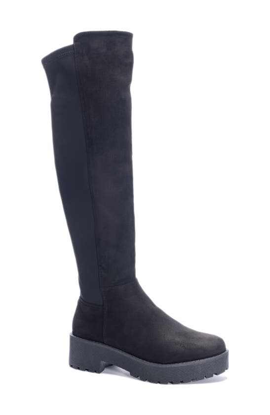 Dirty Laundry Manhatten Over The Knee Boot In Black