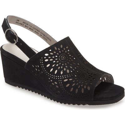 David Tate Smashing Wedge Sandal, WW - Black