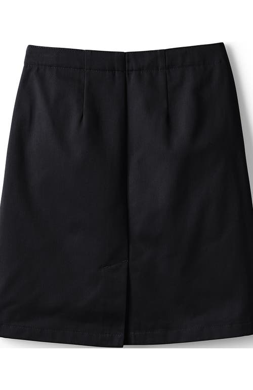 Shop Lands' End School Uniform Girls Slim Blend Chino Skort Top Of Knee In Black