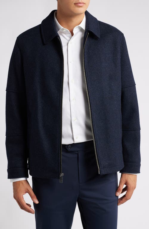 Shop Hart Schaffner Marx Paloma Wool Blend Twill Jacket In Navy Twill