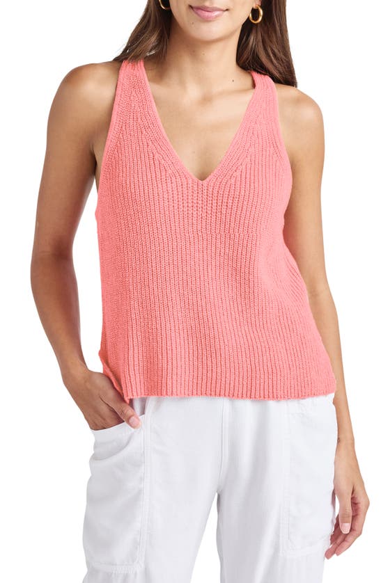 Splendid Women's Deirdre V-neck Sweater Tank In Terra