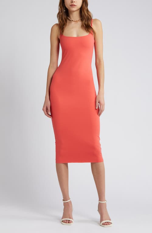 Open Edit Smooth Strappy Midi Slipdress at Nordstrom,