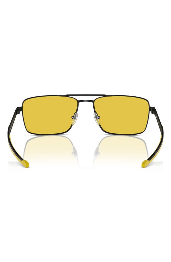 Shop Scuderia Ferrari 60mm Rectangular Aviator Sunglasses In Yellow
