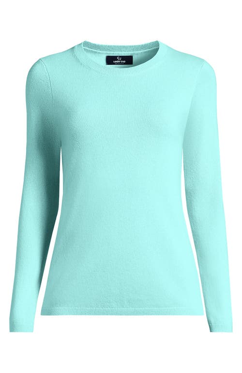 Lands' End Plus Size Cashmere Sweater In Pale Aqua Ice