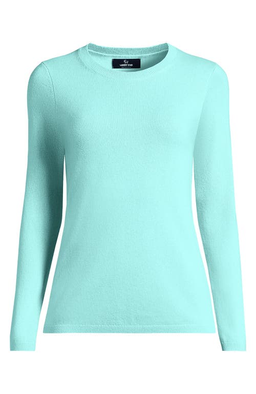 Shop Lands' End Cashmere Sweater In Pale Aqua Ice