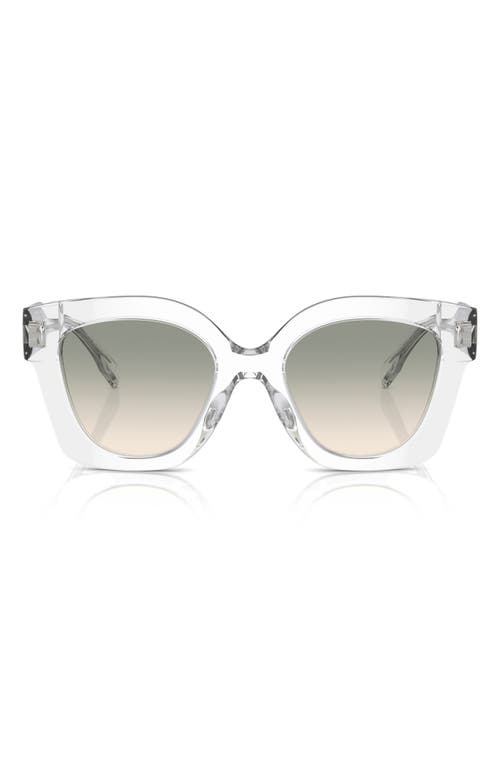 49mm Gradient Irregular Sunglasses in Clear