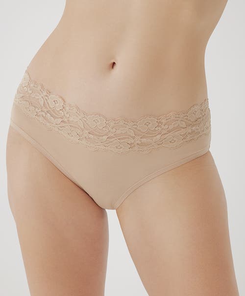 Shop Pact Organic Cotton Lace Waist Brief 3-pack In Beloved Basics