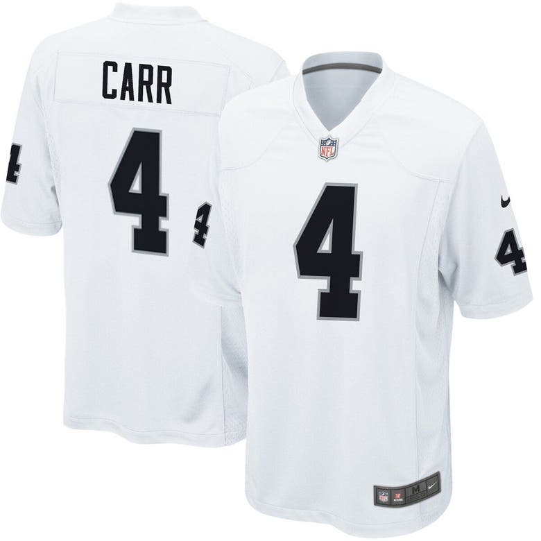 Nike Kids' Youth Derek Carr White Las Vegas Raiders Game Jersey