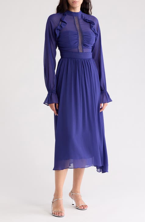 Ruffle Long Sleeve Dress